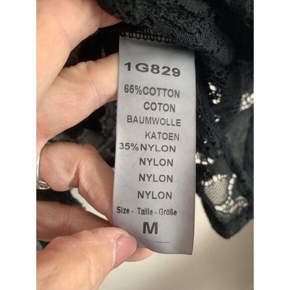 Piazza Del Tempio Made in Italy Black Crochet Lace Cropped Jacket Pockets M - Picture 6 of 6